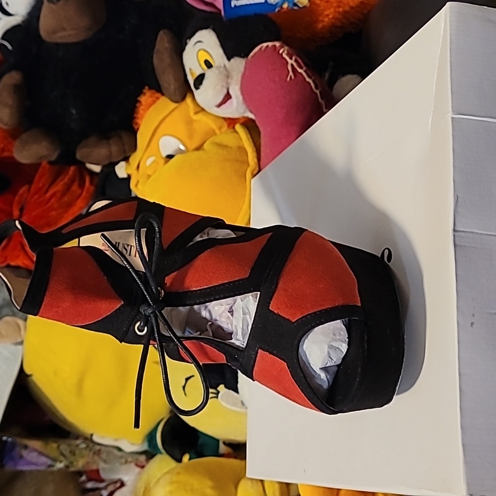 Red/Black Patchwork Heel - image 1